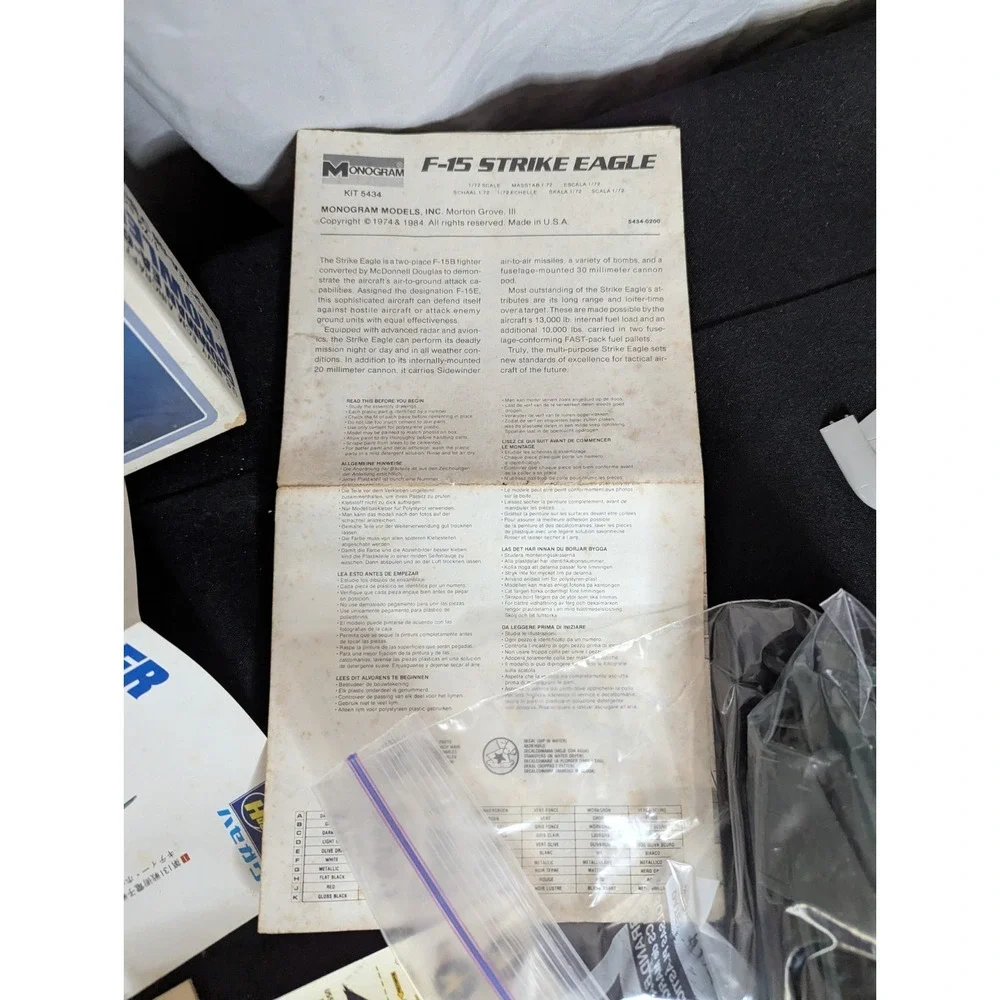 3‎ VTG Model Airplane kits 1:72 Grumman Prowler f-15 strike eagle f-8E Crusader